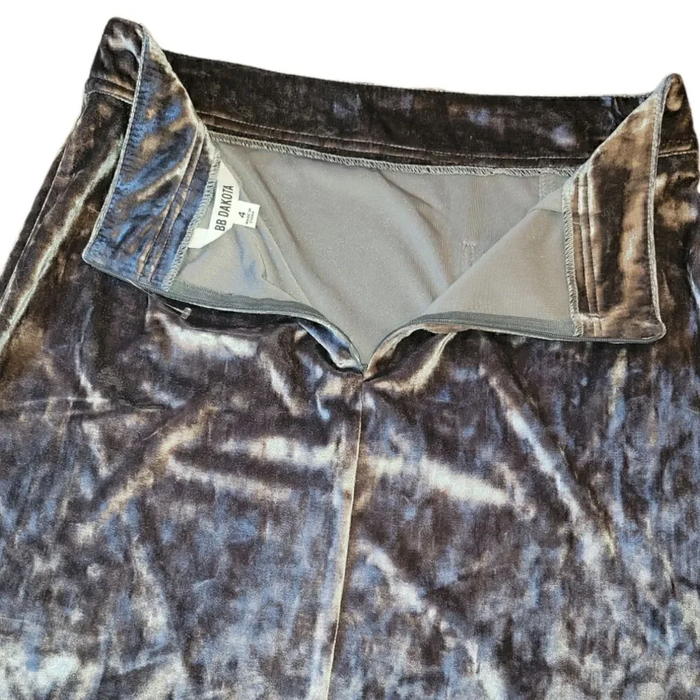 NWOT BB Dakota Metallic Calhoun Crushed Velvet Skirt Mini 4